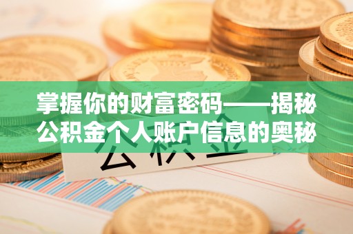丰城掌握你的财富密码——揭秘公积金个人账户信息的奥秘