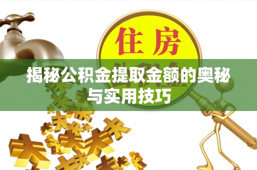 丰城揭秘公积金提取金额的奥秘与实用技巧