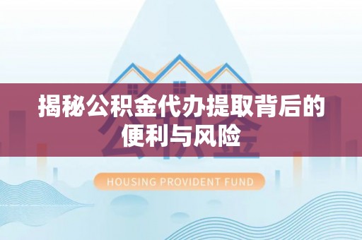 丰城揭秘公积金代办提取背后的便利与风险