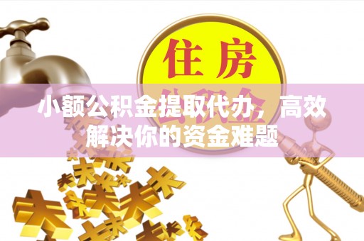 丰城小额公积金提取代办，高效解决你的资金难题