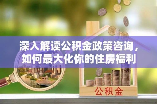 丰城深入解读公积金政策咨询，如何最大化你的住房福利