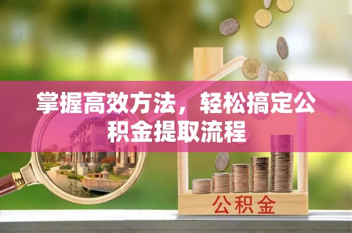 丰城掌握高效方法，轻松搞定公积金提取流程