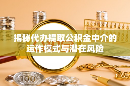丰城揭秘代办提取公积金中介的运作模式与潜在风险