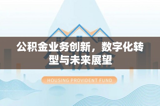 丰城公积金业务创新，数字化转型与未来展望