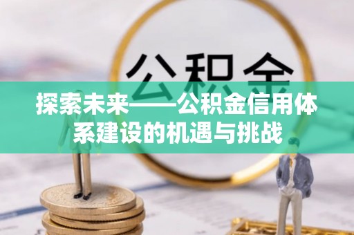 丰城探索未来——公积金信用体系建设的机遇与挑战
