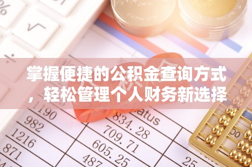 丰城掌握便捷的公积金查询方式，轻松管理个人财务新选择