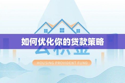 丰城如何优化你的贷款策略