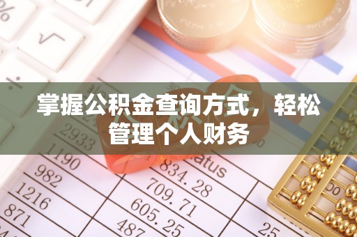 丰城掌握公积金查询方式，轻松管理个人财务